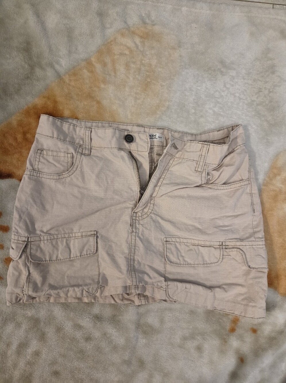 Ardene Womens Beige Cargo Mini Skirt